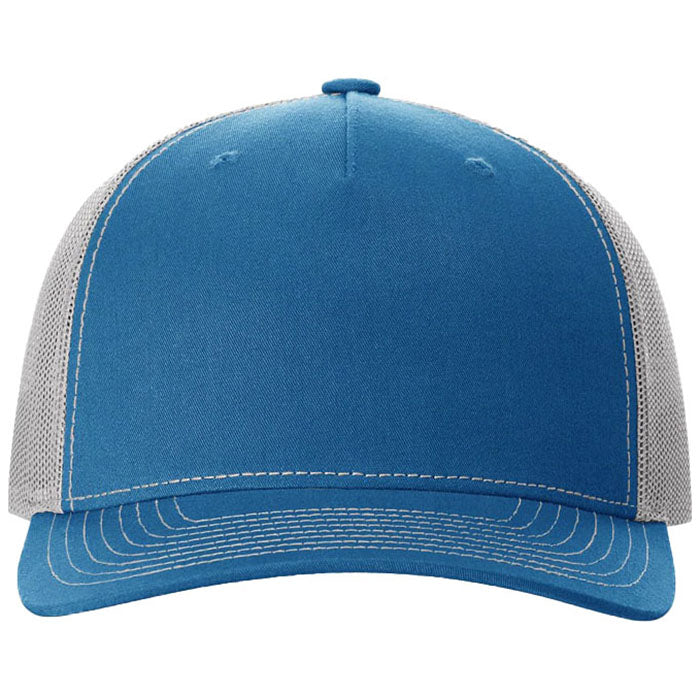Richardson Cobalt Blue/Grey Five-Panel Trucker