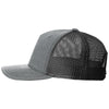 Richardson Heather Grey/Black Five-Panel Trucker