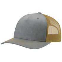Richardson Heather Grey/Amber Gold Five-Panel Trucker