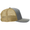 Richardson Heather Grey/Amber Gold Five-Panel Trucker
