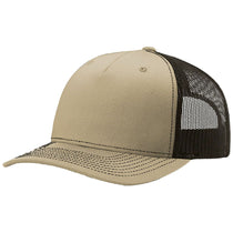 Richardson Khaki/Coffee Five-Panel Trucker