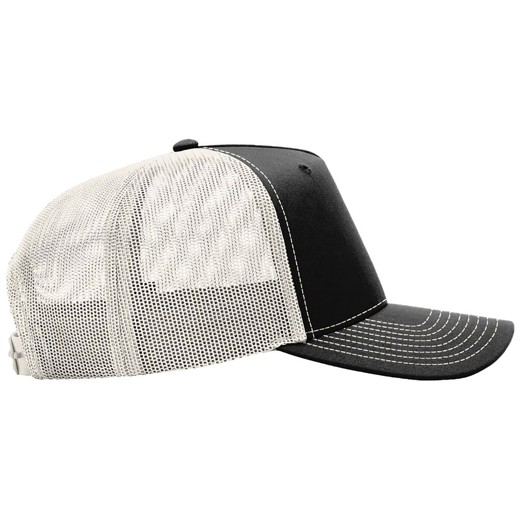 Richardson Black/Birch Five-Panel Champ Trucker