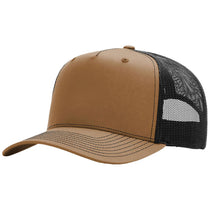 Richardson Caramel/Black Five-Panel Champ Trucker