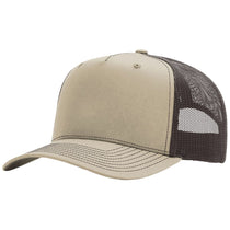 Richardson Khaki/Coffee Five-Panel Champ Trucker