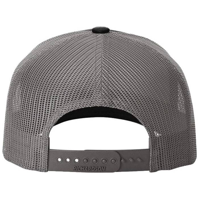 Richardson Black/Charcoal/Charcoal Five-Panel with Rope