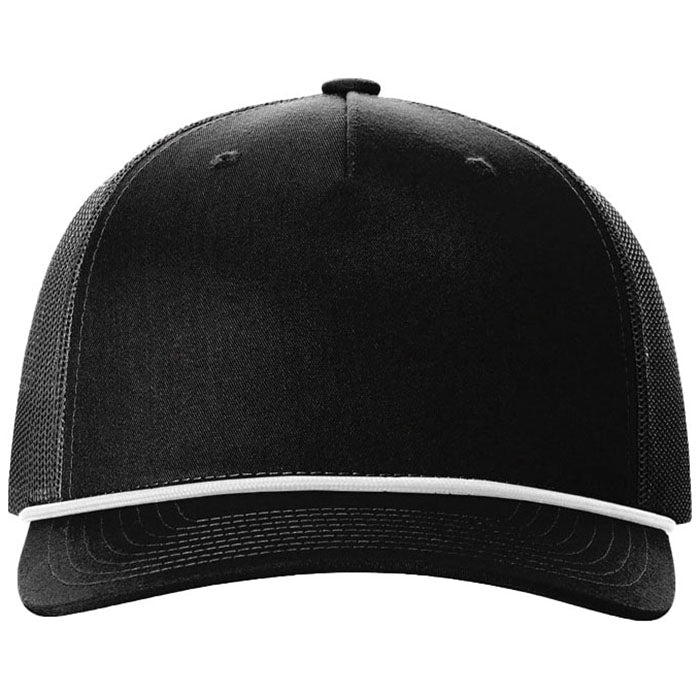 Richardson Black/White Five-Panel with Rope