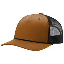 Richardson Caramel/Black/Black Five-Panel with Rope