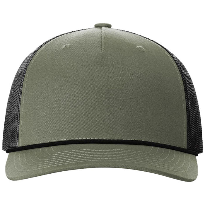 Richardson Loden/Black/Black Five-Panel with Rope