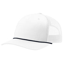 Richardson White/Navy Five-Panel with Rope