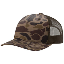Richardson Bark Duck Camo/Brown Printed Five-Panel Trucker