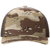 Richardson Desert Camo/Brown Printed Five-Panel Trucker