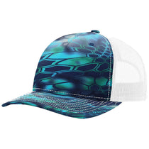 Richardson Kryptek Pontus/White Printed Five-Panel Trucker