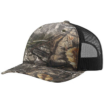 Richardson Mossy Oak Country DNA/Black Printed Five-Panel Trucker