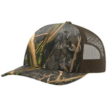 Richardson Mossy Oak Habitat/Brown Printed Five-Panel Trucker