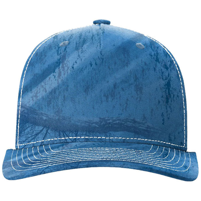 Richardson Realtree Fishing Light Blue/White Printed Five-Panel Trucker