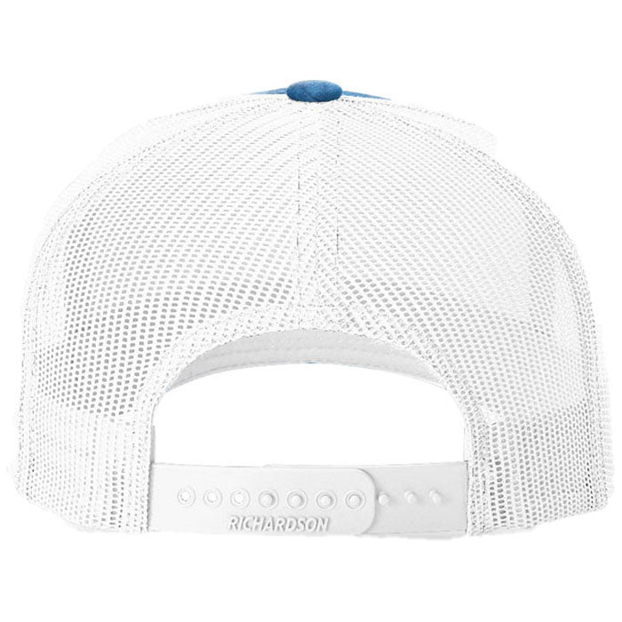 Richardson Realtree Fishing Light Blue/White Printed Five-Panel Trucker