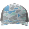 Richardson Saltwater Duck Camo/Charcoal Printed Five-Panel Trucker