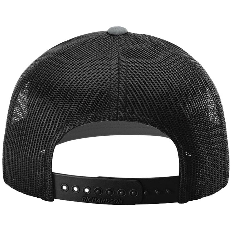 Richardson Heather Grey/Black 112+ R-Flex Adjustable Trucker
