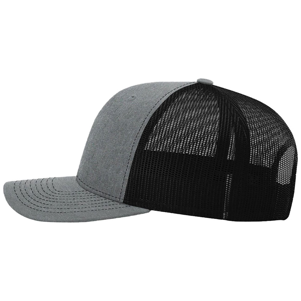 Richardson Heather Grey/Black 112+ R-Flex Adjustable Trucker