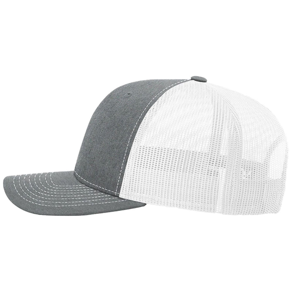 Richardson Heather Grey/White 112+ R-Flex Adjustable Trucker