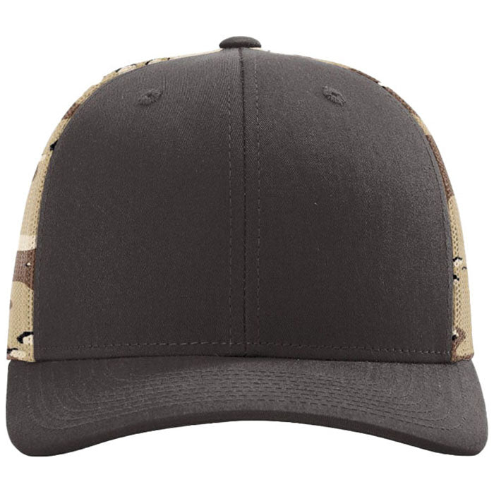 Richardson Brown/Desert Camo Printed Mesh Trucker