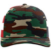Richardson Green Camo/Stars Stripes Printed Mesh Trucker