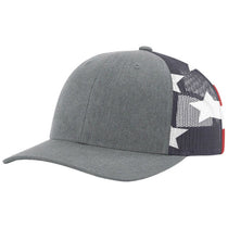 Richardson Heather Grey/Stars Stripes Printed Mesh Trucker
