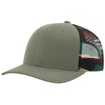 Richardson Loden/Green Camo Printed Mesh Trucker