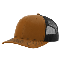Richardson Caramel/Black Mesh Back Split Trucker Hat