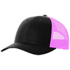 Richardson Black/Neon Pink Low Pro Trucker