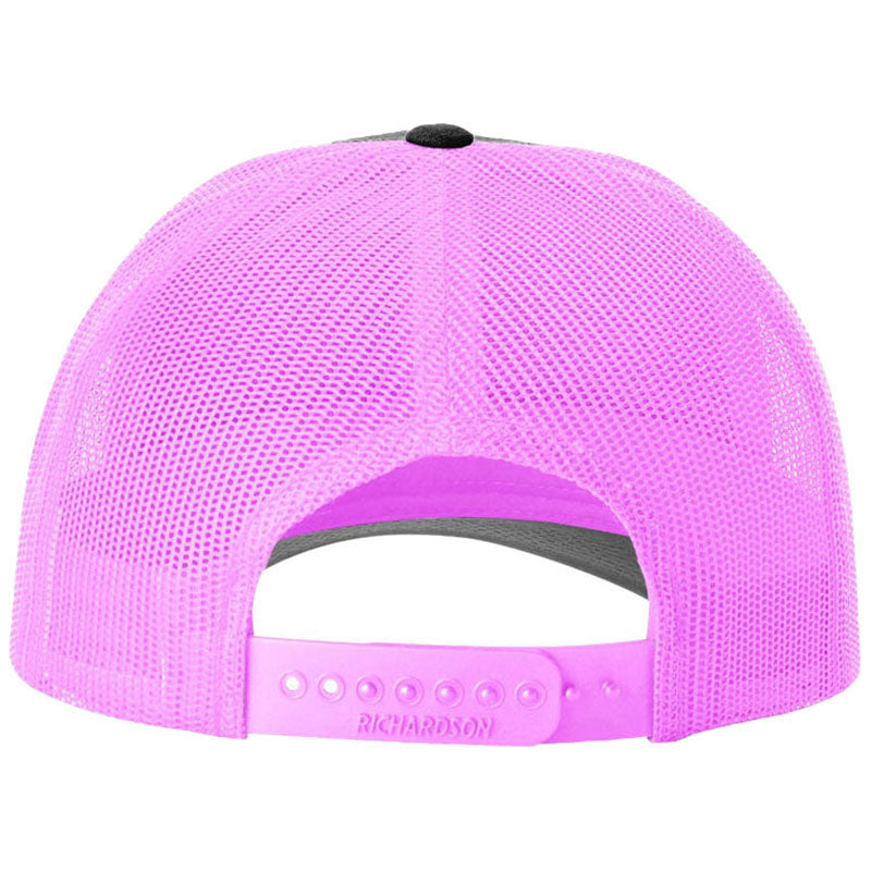 Richardson Black/Neon Pink Low Pro Trucker