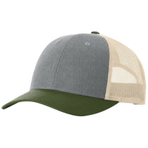 Richardson Heather Grey/Birch/Army Olive Low Pro Trucker