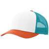 Richardson White/Hawaiian Blue/Pale Orange Low Pro Trucker