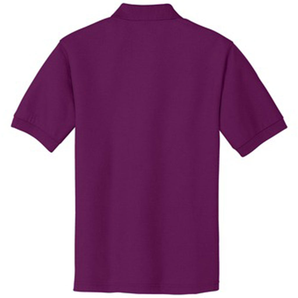 Port Authority Men's Deep Berry Silk Touch Polo