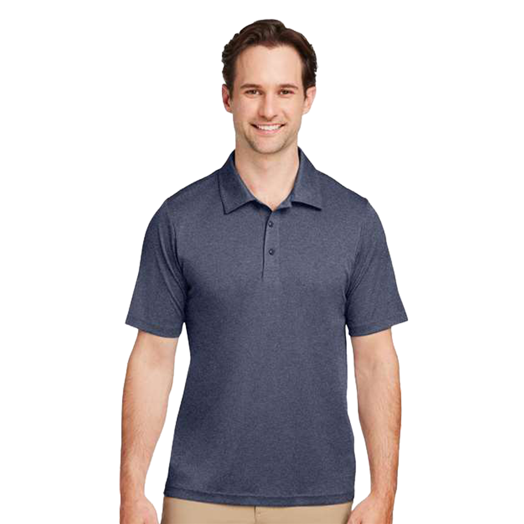 Team 365 Men's Sport Dark Navy Zone Sonic Heather Performance Polo