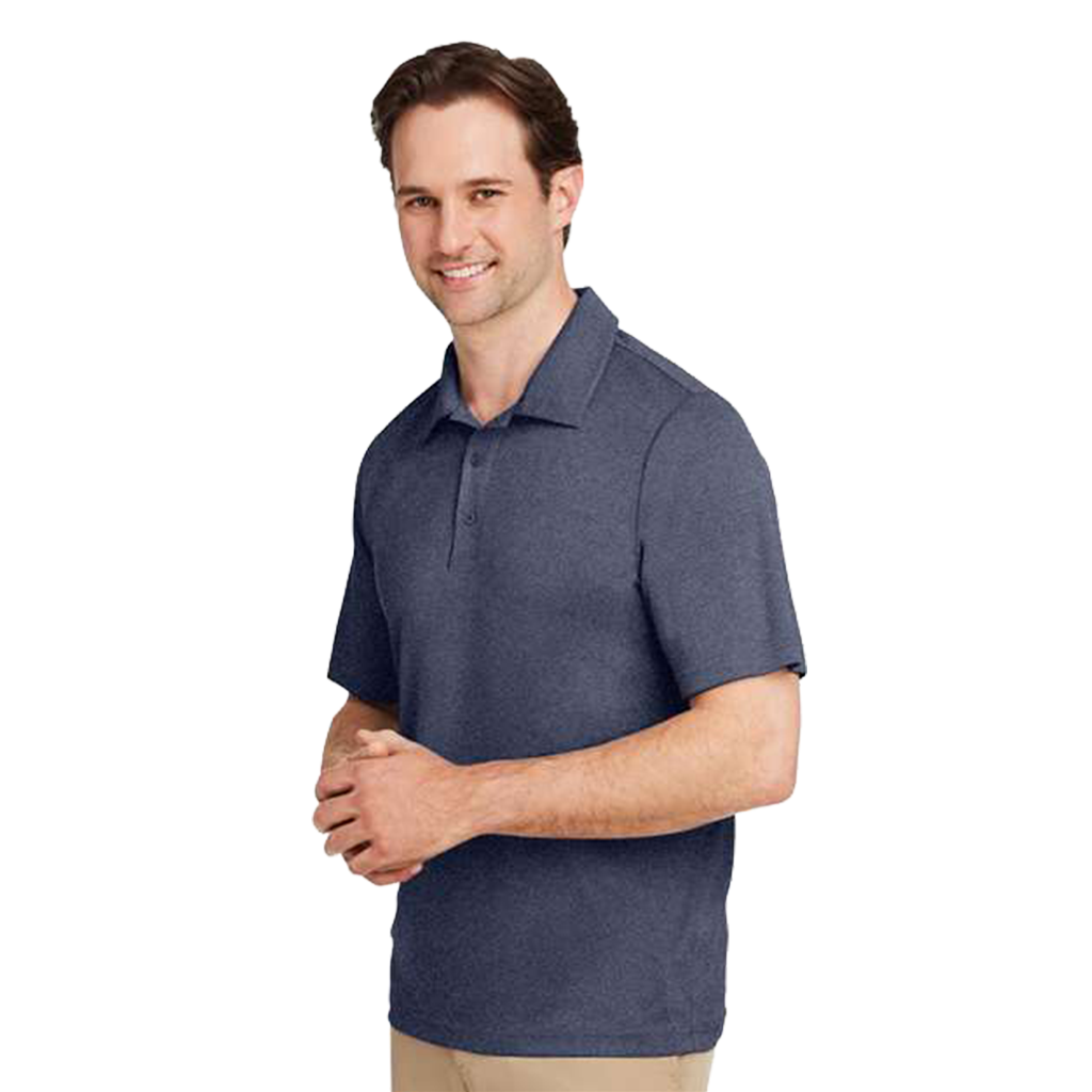 Team 365 Men's Sport Dark Navy Zone Sonic Heather Performance Polo