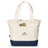 48-Hour Gemline Navy Newport Cotton Zippered Tote