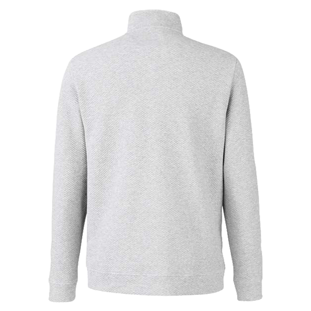 North End Men's Classic Platinum Heather Spirit Textured Quarter-Zip Pullover