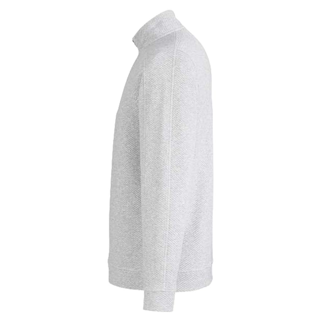 North End Men's Classic Platinum Heather Spirit Textured Quarter-Zip Pullover