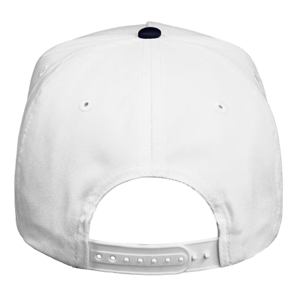 Valucap White/Navy Five-Panel Twill Cap