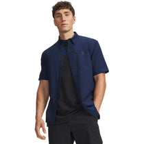 Under Armour Men's Academy/Black Fish Pro Hybrid Woven Short Sleeve