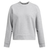 Under Armour Women's Mod Grey Light Heather/Black Unstoppable Fleece Crew