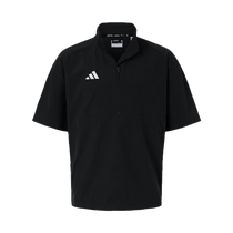 Adidas Men's Black/White Short Sleeve Quarter-Zip Pullover