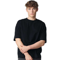 American Apparel Unisex Black Heavyweight Cotton Mid-Length Tee