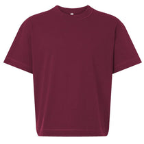 American Apparel Unisex Burgundy Heavyweight Cotton Mid-Length Tee