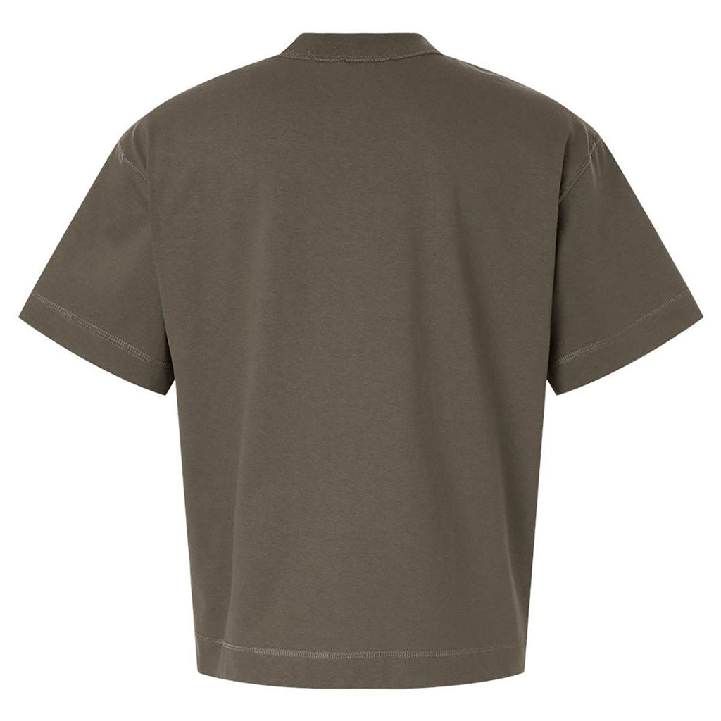 American Apparel Unisex Mushroom Heavyweight Cotton Mid-Length Tee