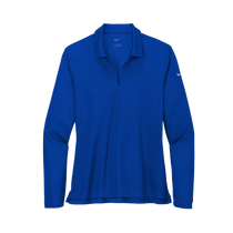 Nike Women's Game Royal Dri-FIT Micro Pique 2.0 Long Sleeve Polo