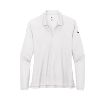 Nike Women's White Dri-FIT Micro Pique 2.0 Long Sleeve Polo