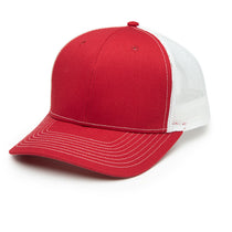 Hit Red with White Mesh The Hauler Classic Trucker