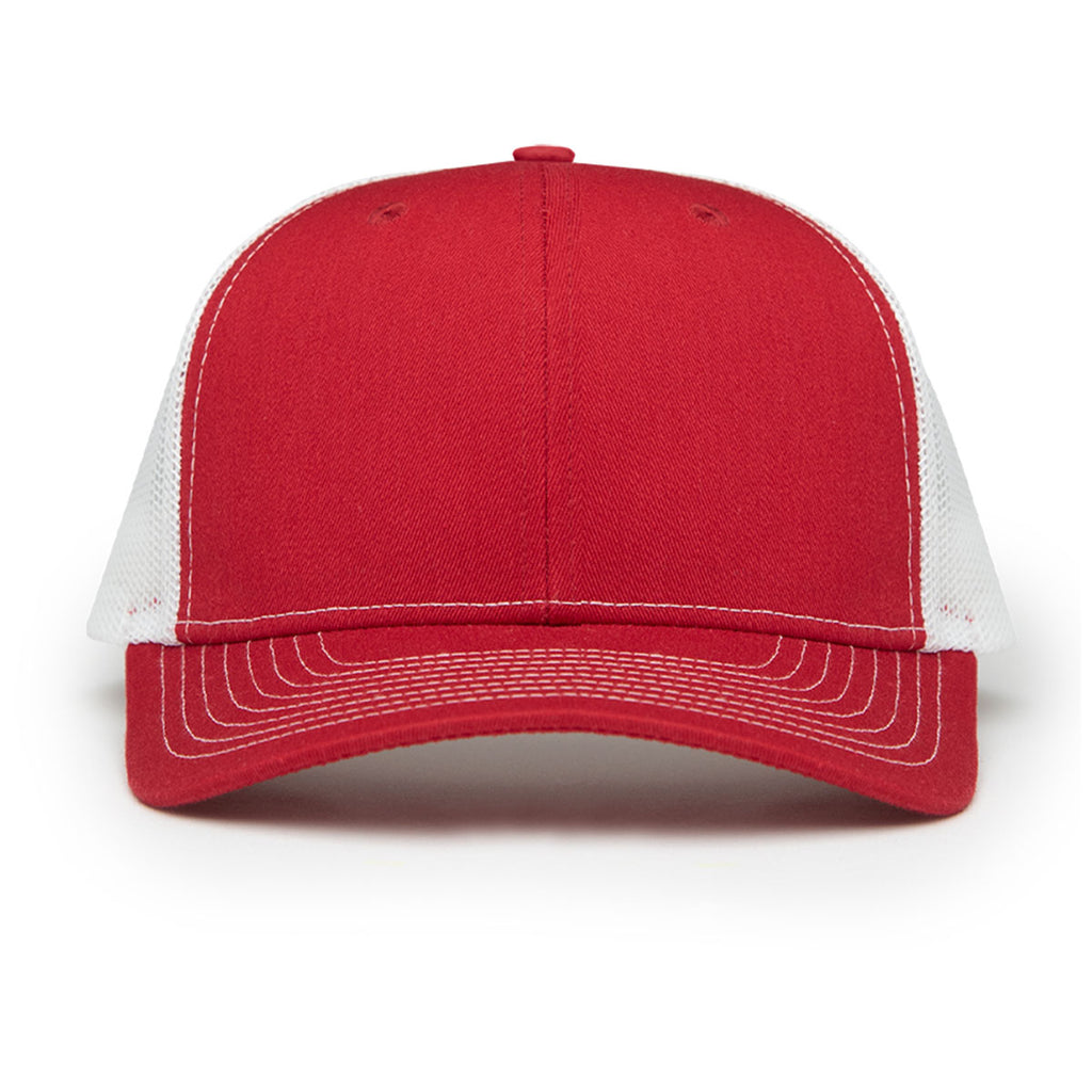 Hit Red with White Mesh The Hauler Classic Trucker